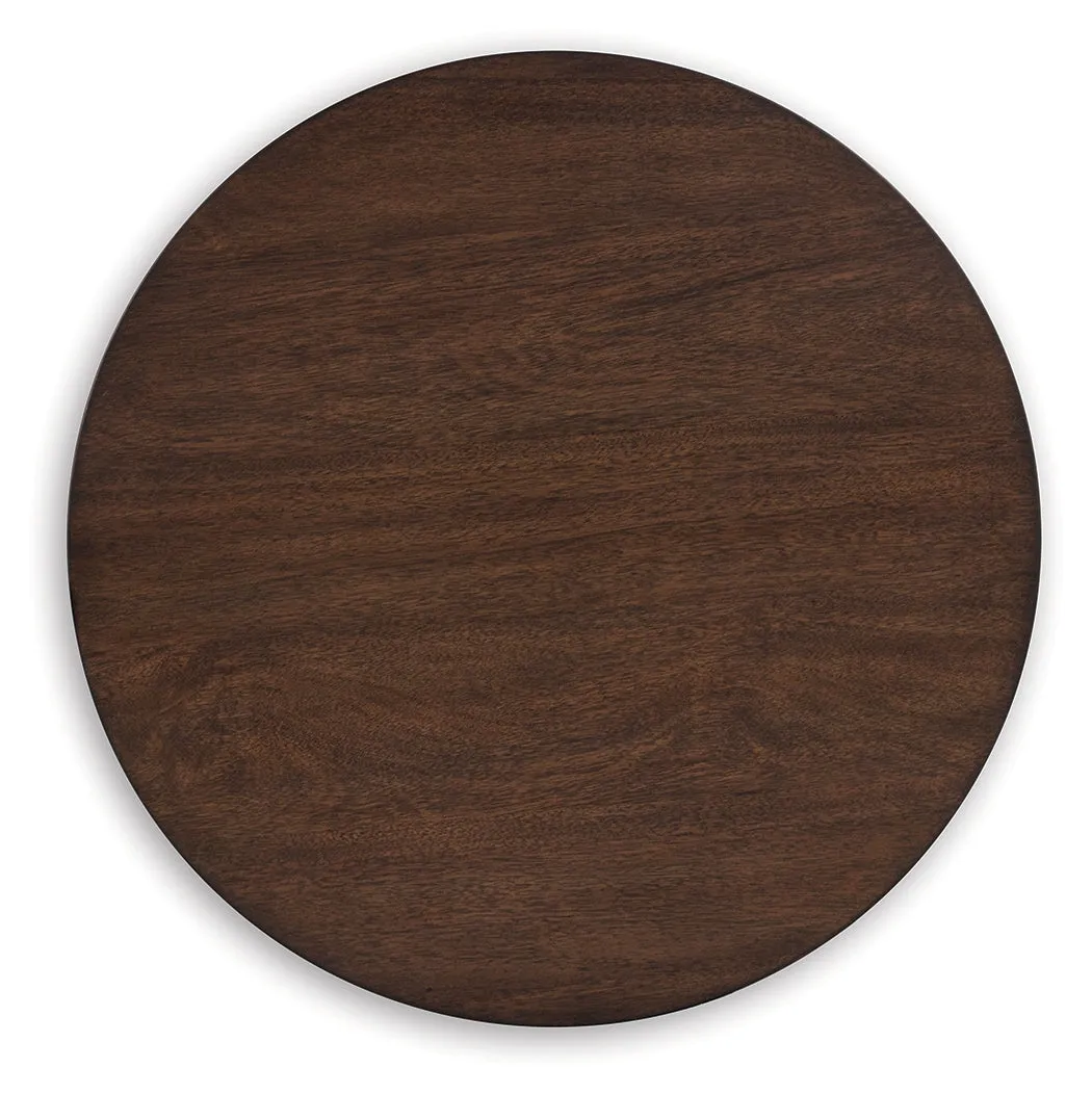 Korestone Coffee Table with 1 End Table in Dark Brown