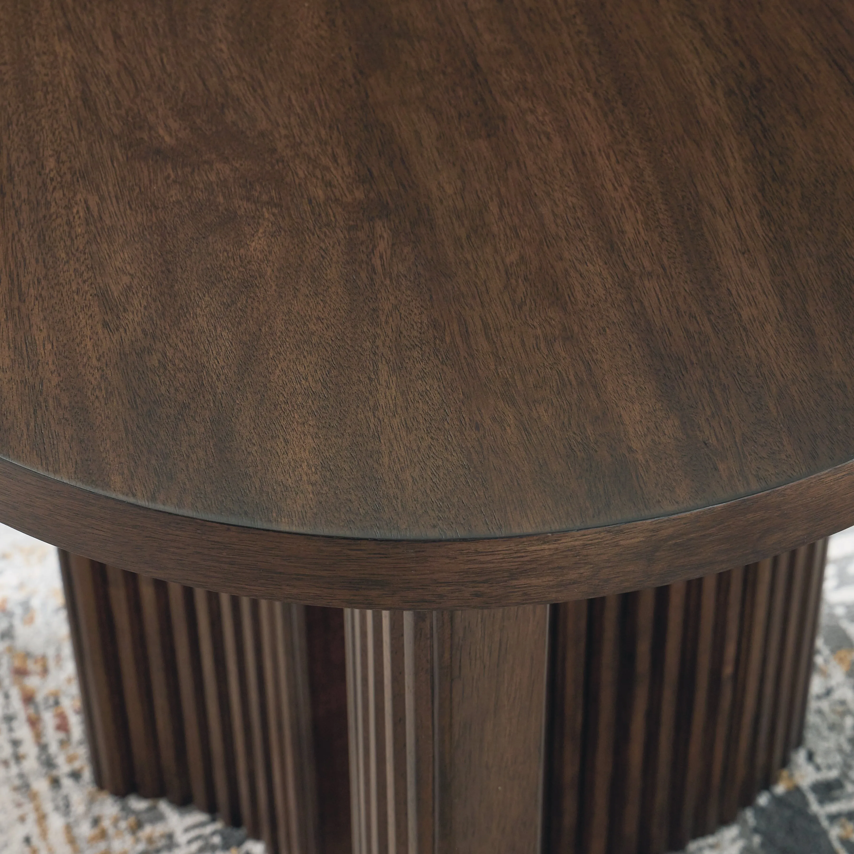 Korestone Coffee Table with 1 End Table in Dark Brown