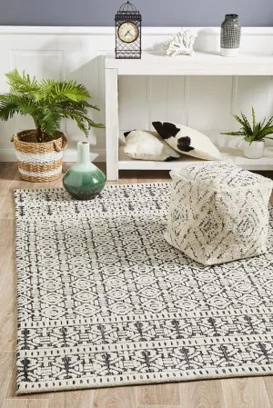Levi 361 Rug (Ivory Black) by Rug Culture