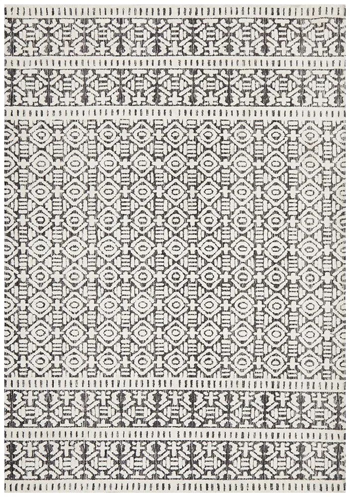 Levi 361 Rug (Ivory Black) by Rug Culture