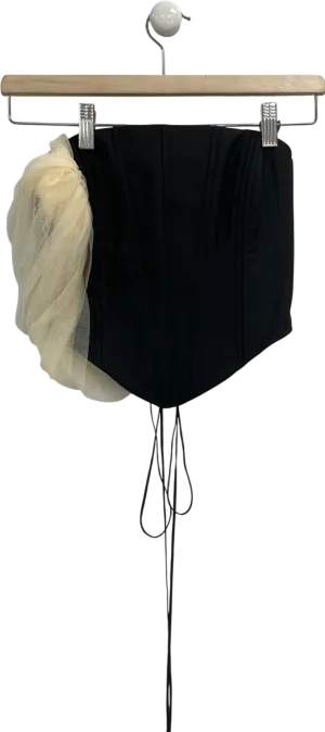 Manuri Black Draped Corset UK XS
