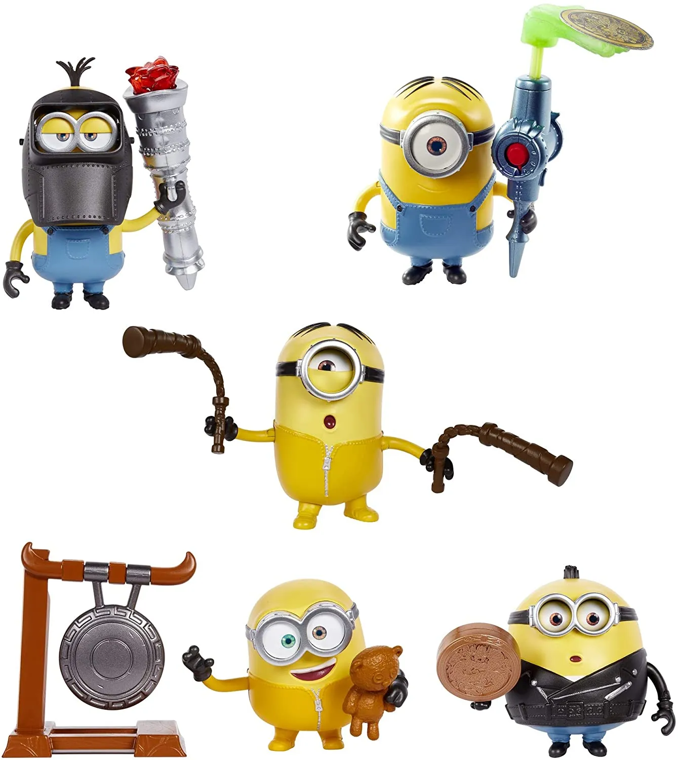 Minions The Rise of Gru Kevin Action Figure with Button Activated Flamethrower and Construction Accessories