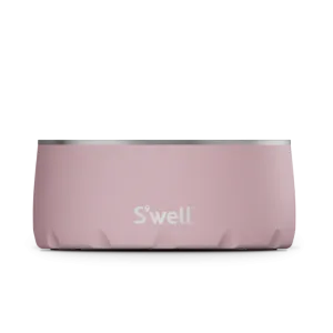 Pink Topaz - Stainless Steel S'well Dog Bowl