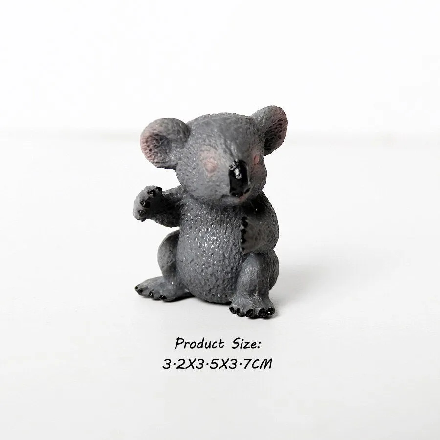 Realistic Wild Life Jungle Zoo Koala Animals Authentic Hand Painted  Figurine Model Koala Bear Climbing a Tree Toy Figure