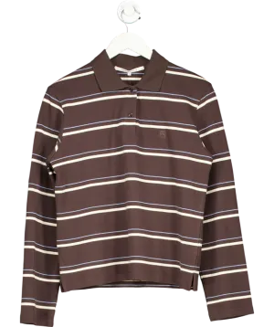 Second Female Brown Lovella Striped Polo Ll Tee UK M