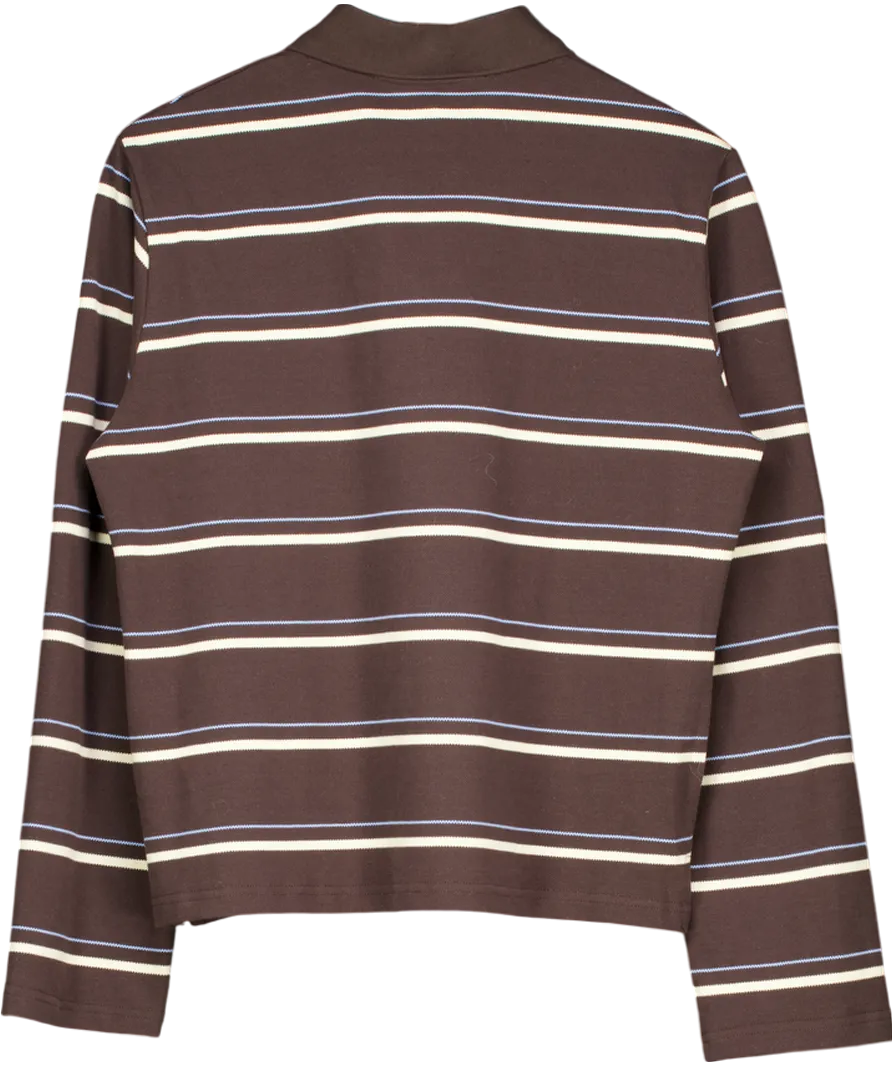 Second Female Brown Lovella Striped Polo Ll Tee UK M