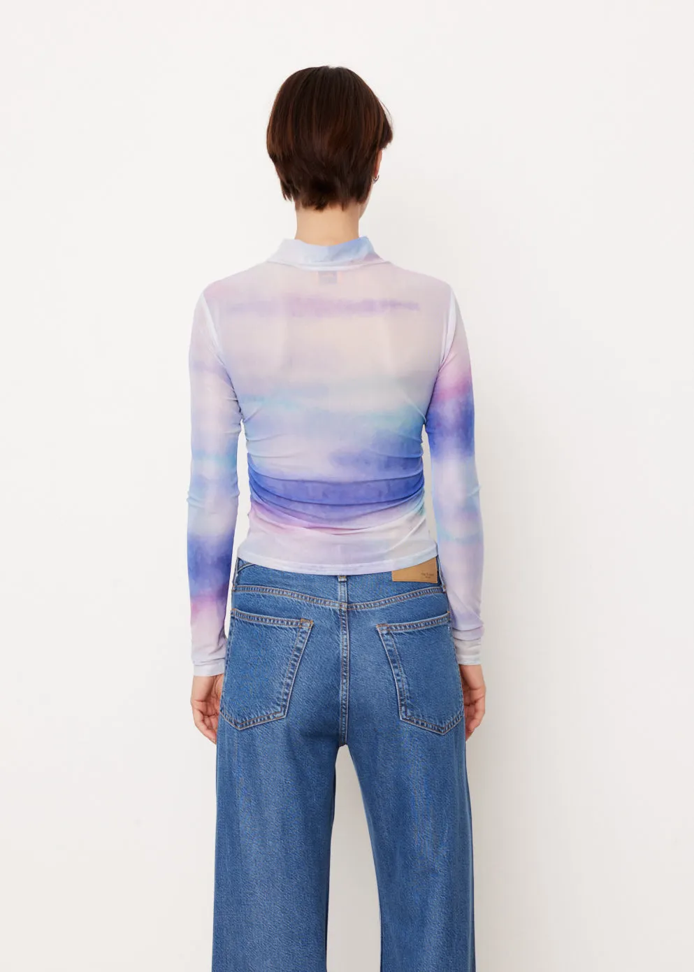 Serena Print Mesh Top