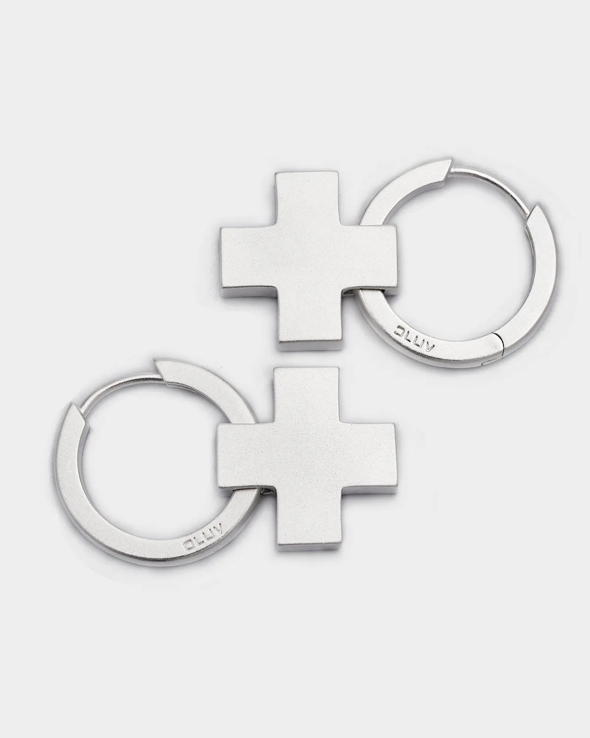 Silver Cross Earrings