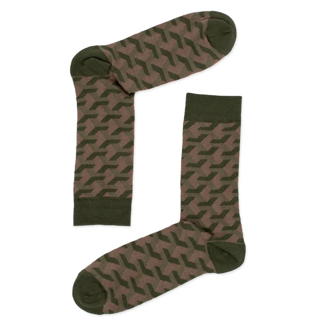 Socks Impossible Figures Green