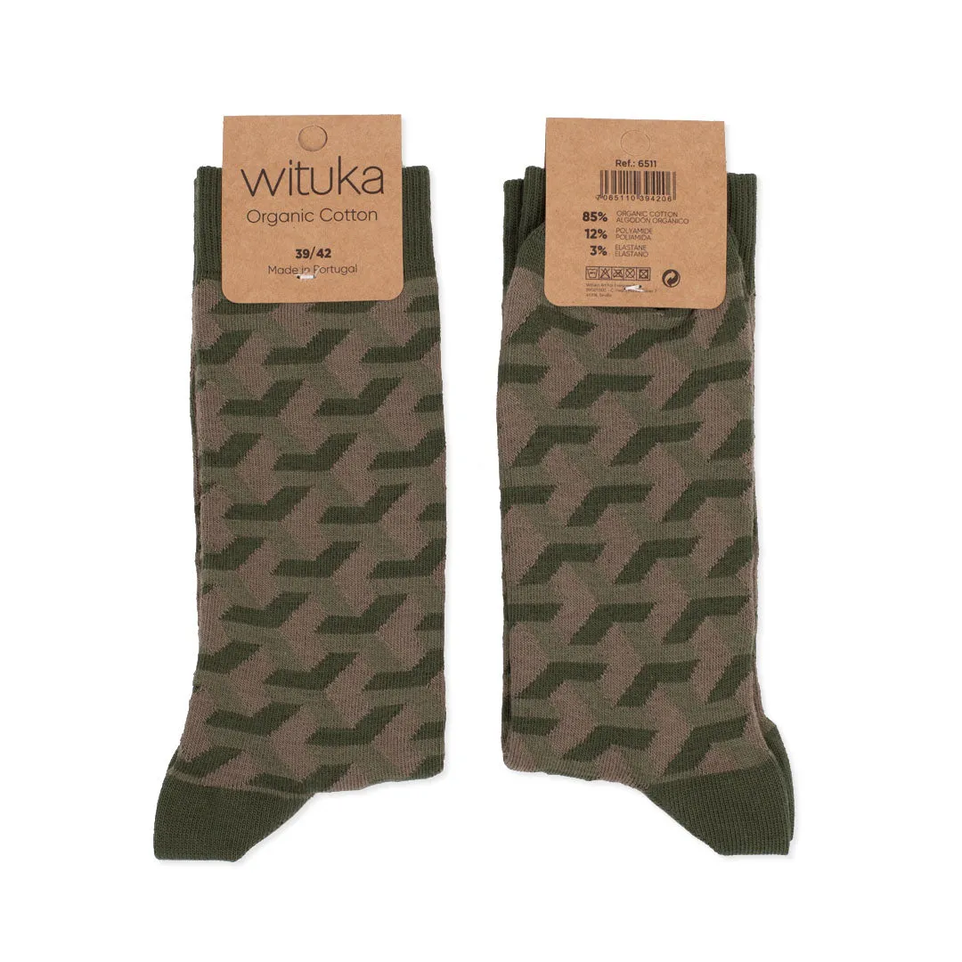 Socks Impossible Figures Green
