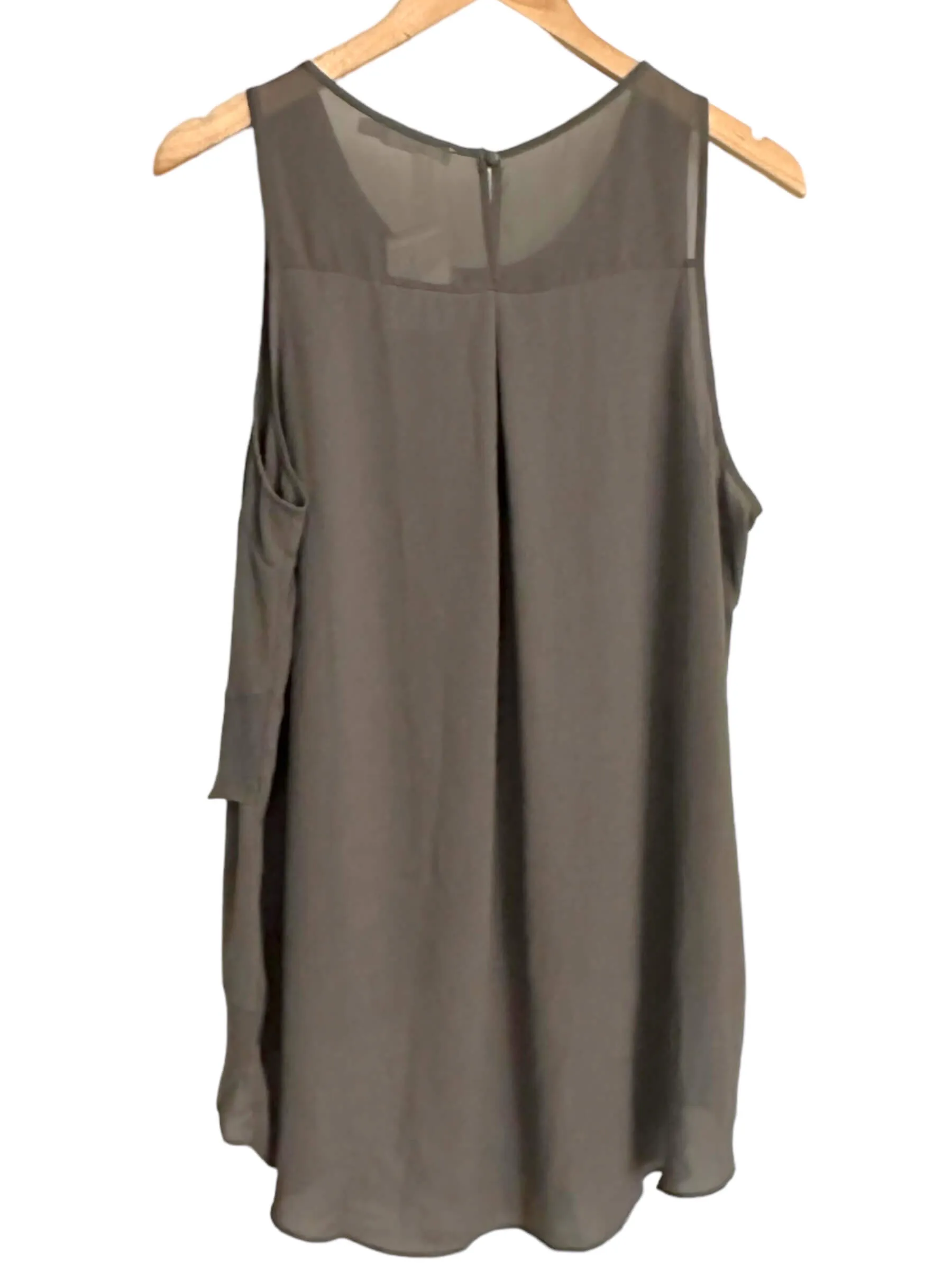 Soft Autumn Falcon Gray Cross- Ruffle Blouse