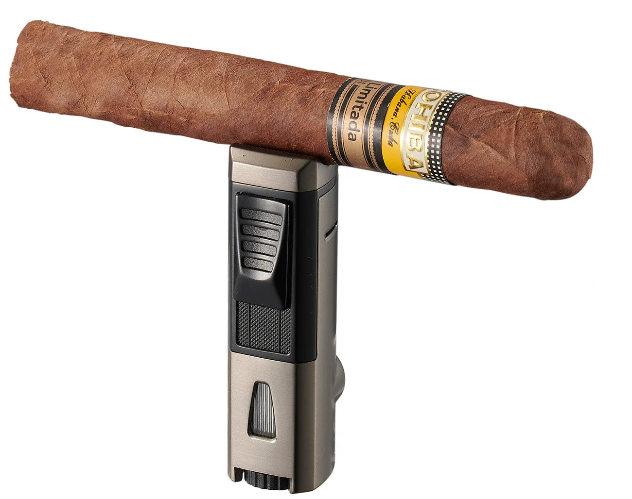 Visol Colonel Triple Flame Torch Lighter - Gunmetal